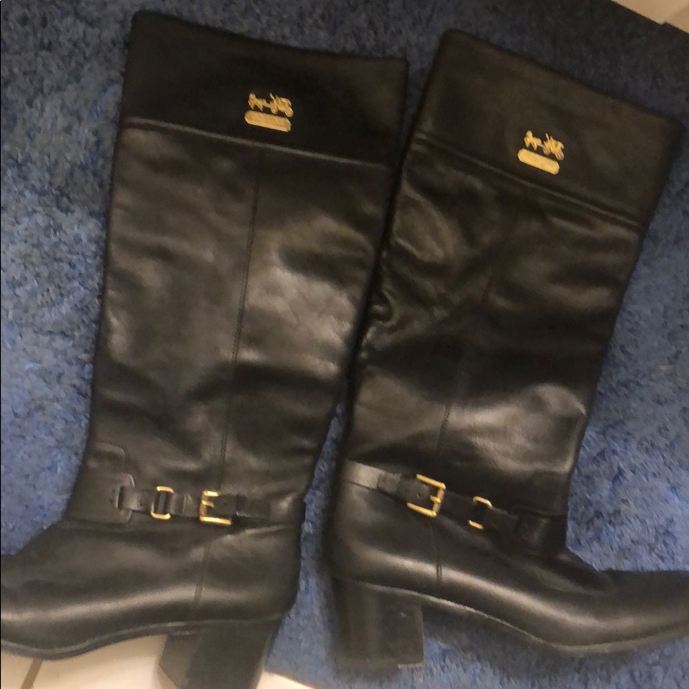 Coach boots blk 11